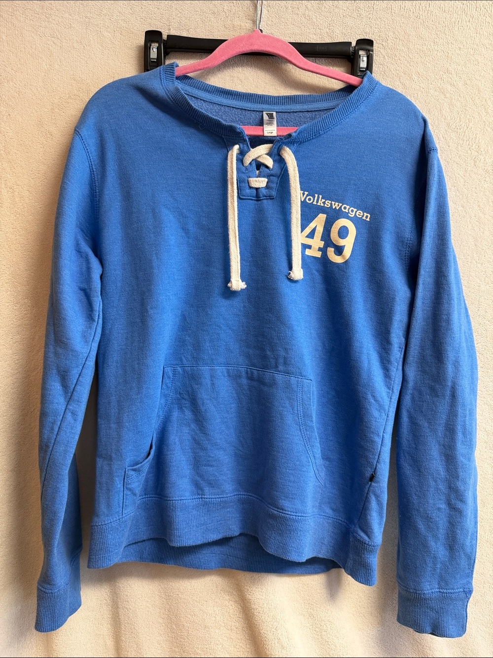 Volkswagen 49 Blue Lace-Up Crewneck Sweatshirt